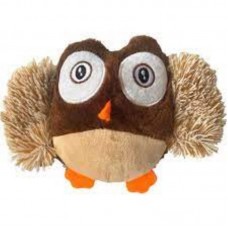 10173 - MORDEDOR PET PELUCIA CORUJA MARROM 13CM