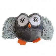 10174 - MORDEDOR PET PELUCIA CORUJA CINZA 13CM